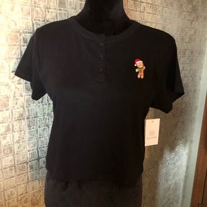 NWT Gingerbread Crop Top